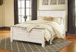 Willowton Queen Panel Bed with Mirrored Dresser, Chest and 2 Nightstands Homeline Furniture