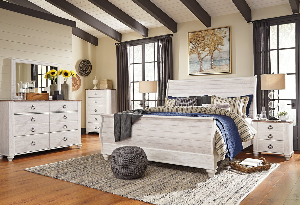 Willowton Queen Sleigh Bed Homeline Furniture