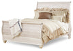 Willowton Queen Sleigh Bed with Mirrored Dresser and Nightstand Homeline Furniture