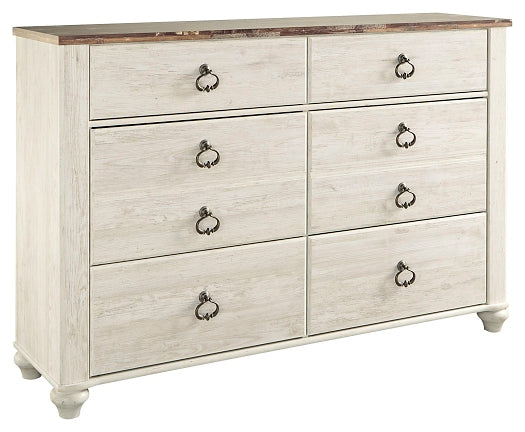 Willowton Six Drawer Dresser Homeline Furniture