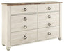 Willowton Six Drawer Dresser Homeline Furniture