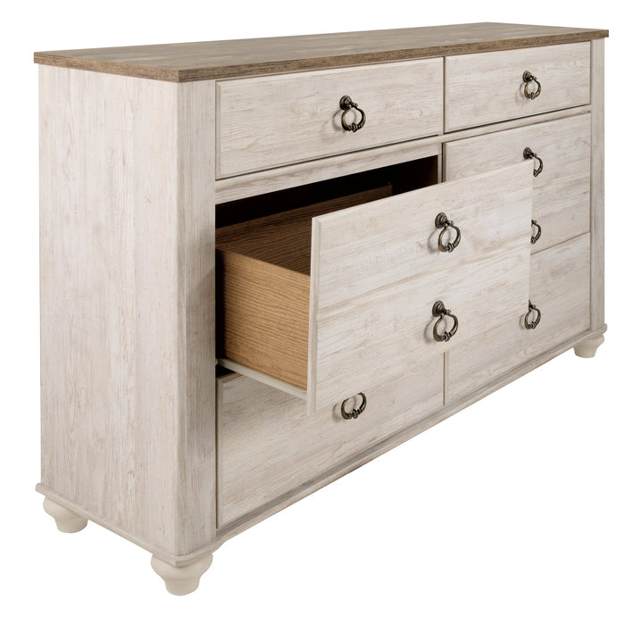 Willowton Six Drawer Dresser Homeline Furniture