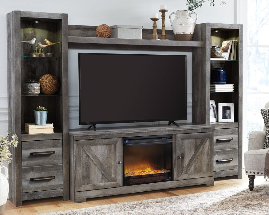 Wynnlow 4-Piece Entertainment Center with Electric Fireplace Homeline Furniture