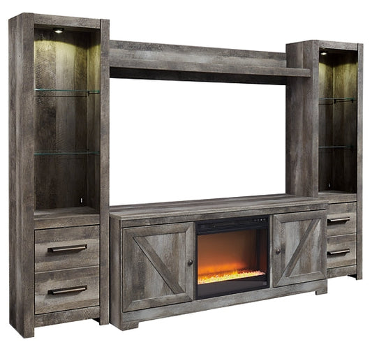 Wynnlow 4-Piece Entertainment Center with Electric Fireplace Homeline Furniture