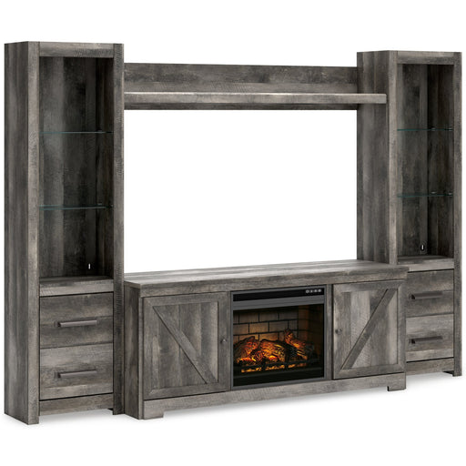 Wynnlow 4-Piece Entertainment Center with Electric Fireplace Homeline Furniture