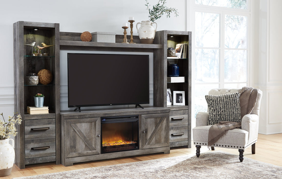 Wynnlow 4-Piece Entertainment Center with Electric Fireplace Homeline Furniture