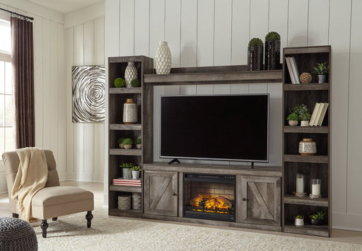 Wynnlow 4-Piece Entertainment Center with Electric Fireplace Homeline Furniture