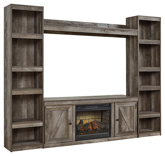 Wynnlow 4-Piece Entertainment Center with Electric Fireplace Homeline Furniture