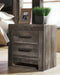 Wynnlow King Crossbuck Panel Bed with Mirrored Dresser, Chest and Nightstand Homeline Furniture