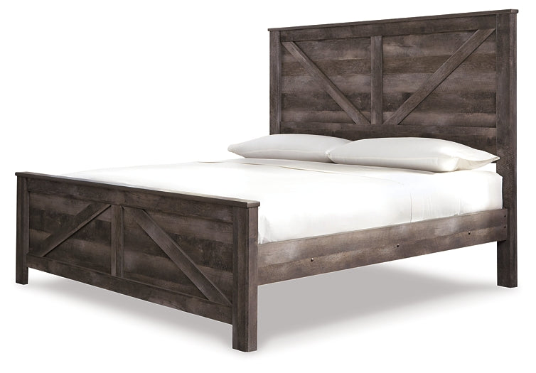 Wynnlow Queen Crossbuck Panel Bed with Dresser Homeline Furniture