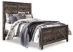 Wynnlow Queen Crossbuck Panel Bed with Mirrored Dresser, Chest and 2 Nightstands Homeline Furniture