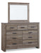 Zelen Full Panel Bed with Mirrored Dresser, Chest and 2 Nightstands Homeline Furniture