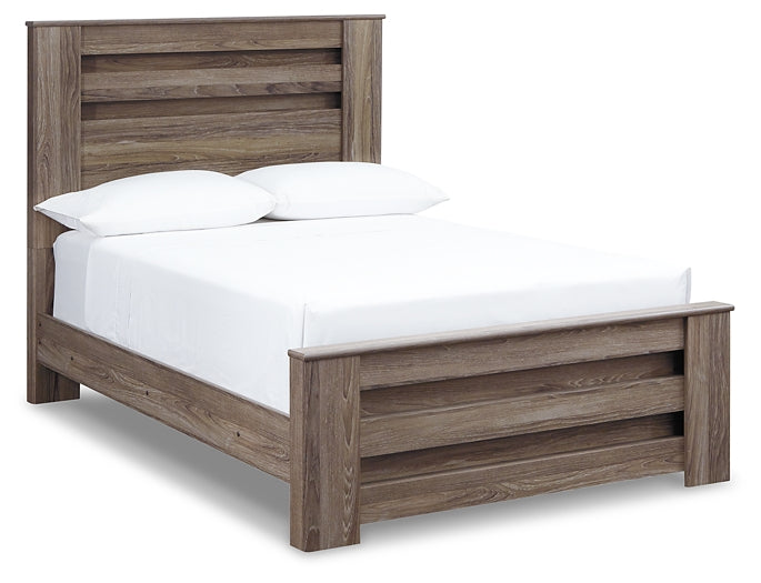 Zelen Full Panel Bed with Mirrored Dresser Homeline Furniture