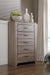 Zelen Full Panel Bed with Mirrored Dresser and Chest Homeline Furniture