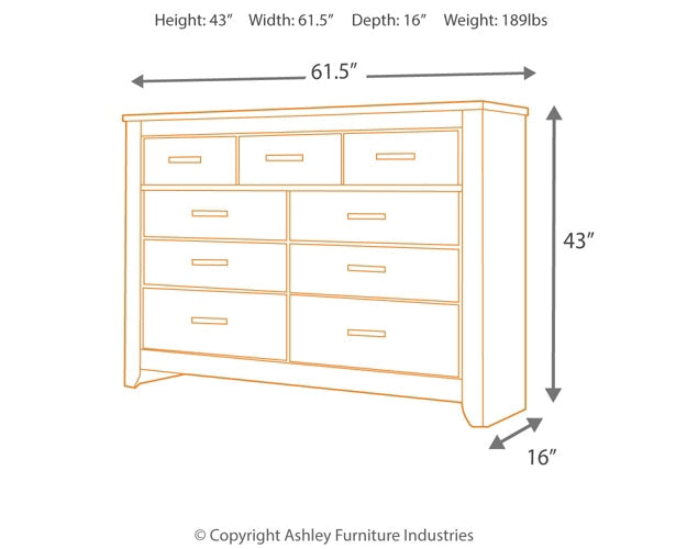 Zelen King/California King Panel Headboard with Dresser Homeline Furniture