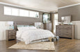 Zelen King/California King Panel Headboard with Mirrored Dresser, Chest and 2 Nightstands Homeline Furniture