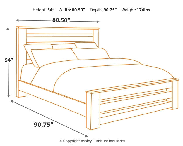 Zelen King Panel Bed with Mirrored Dresser and Chest Homeline Furniture