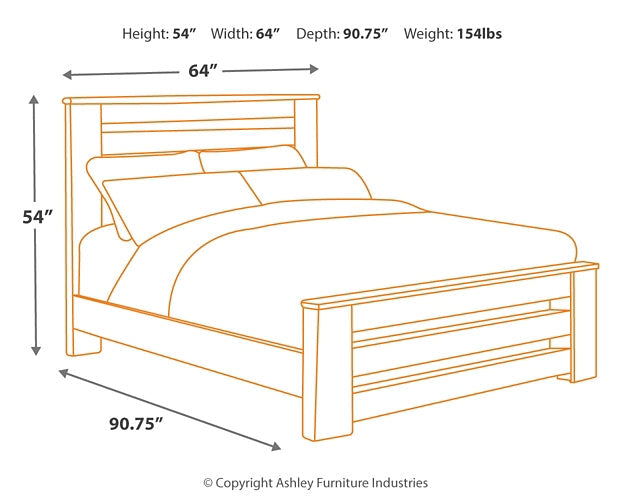 Zelen Queen Panel Bed with Mirrored Dresser Homeline Furniture