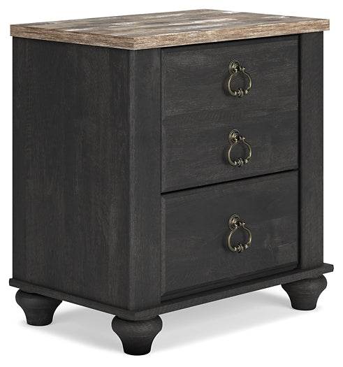 Nanforth Queen Panel Bed with Dresser and Nightstand