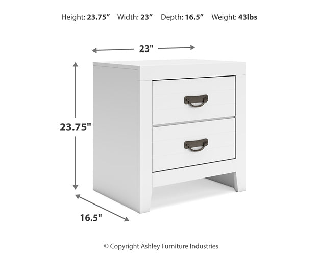 Binterglen Twin Panel Bed with Dresser and Nightstand