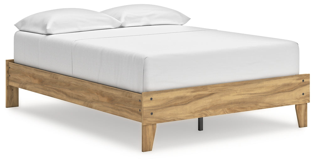 Bermacy Full Platform Bed with Dresser, Chest and Nightstand