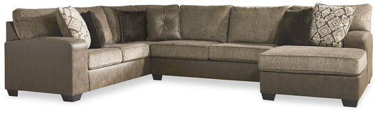 Abalone 3-Piece Sectional with Chaise Homeline Furniture