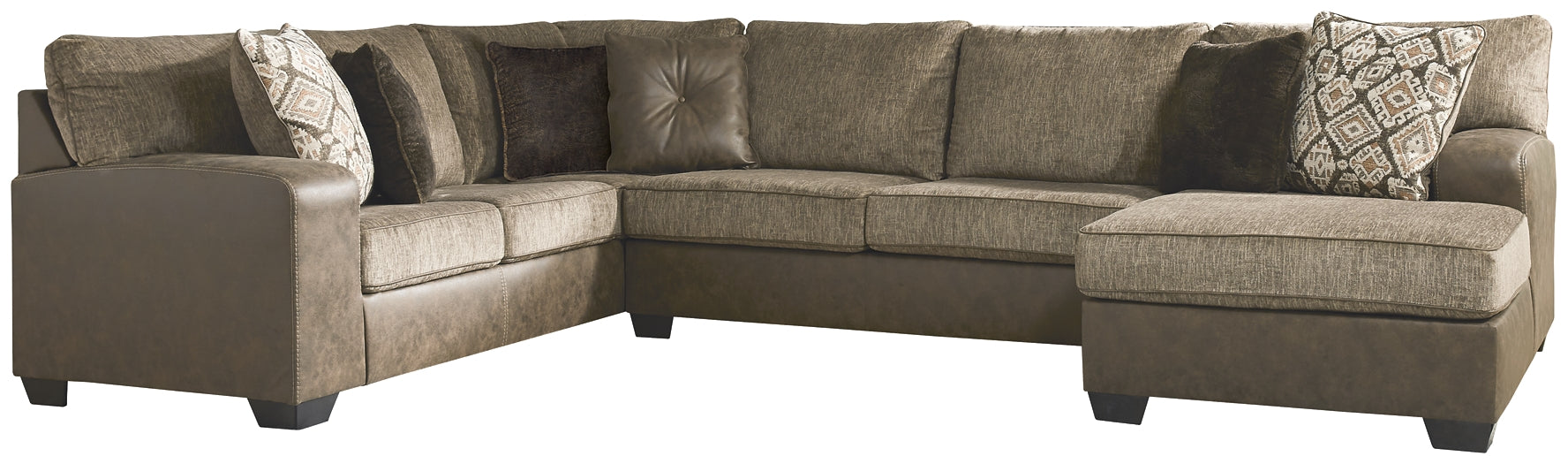 Abalone 3-Piece Sectional with Ottoman Homeline Furniture