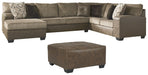 Abalone 3-Piece Sectional with Ottoman Homeline Furniture