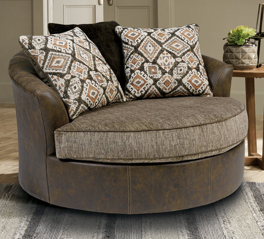 Abalone Oversized Swivel Accent Chair Homeline Furniture