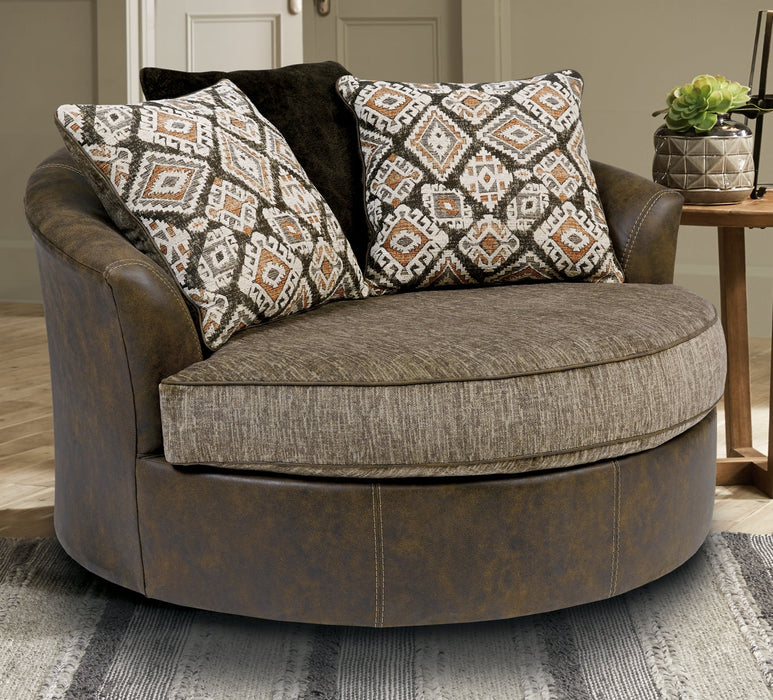 Abalone Oversized Swivel Accent Chair Homeline Furniture