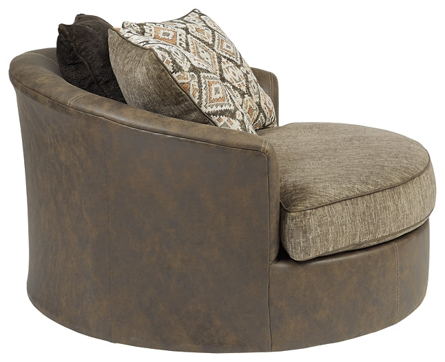 Abalone Oversized Swivel Accent Chair Homeline Furniture