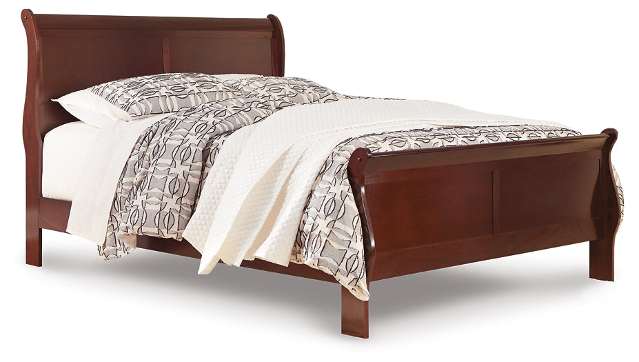 Alisdair California King Sleigh Bed with Mirrored Dresser and 2 Nightstands Homeline Furniture