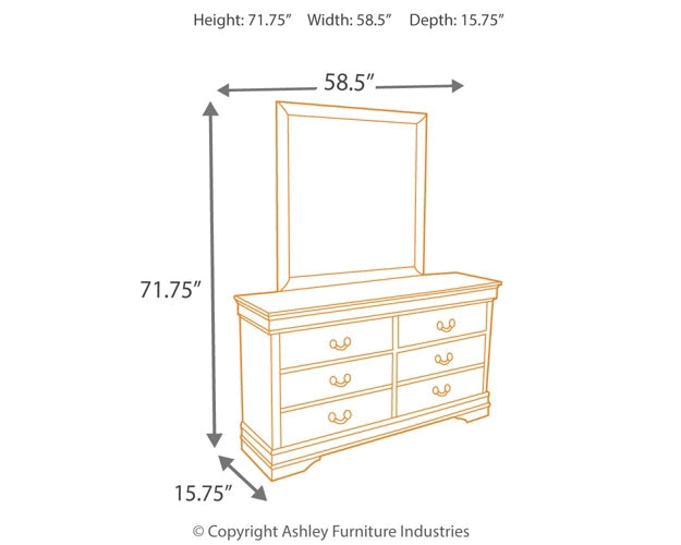 Alisdair Dresser and Mirror Homeline Furniture