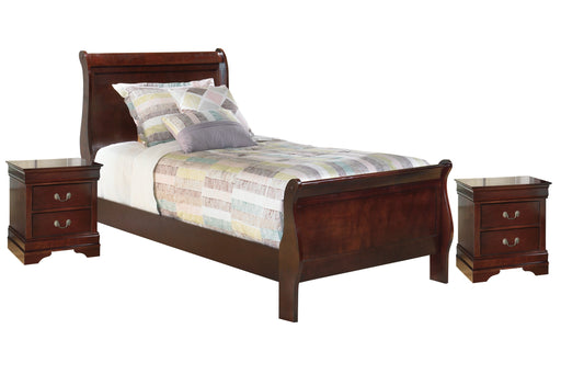 Alisdair Twin Sleigh Bed with 2 Nightstands Homeline Furniture