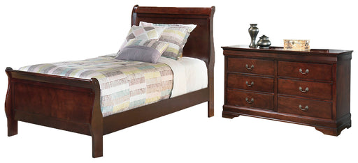 Alisdair Twin Sleigh Bed with Dresser Homeline Furniture