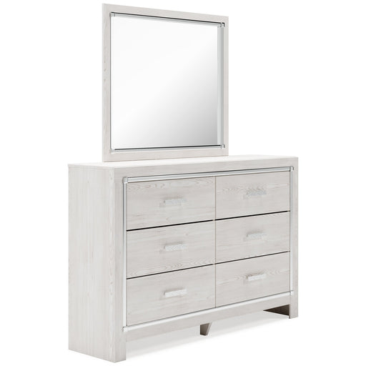 Altyra Full Panel Bed with Mirrored Dresser and Chest Homeline Furniture