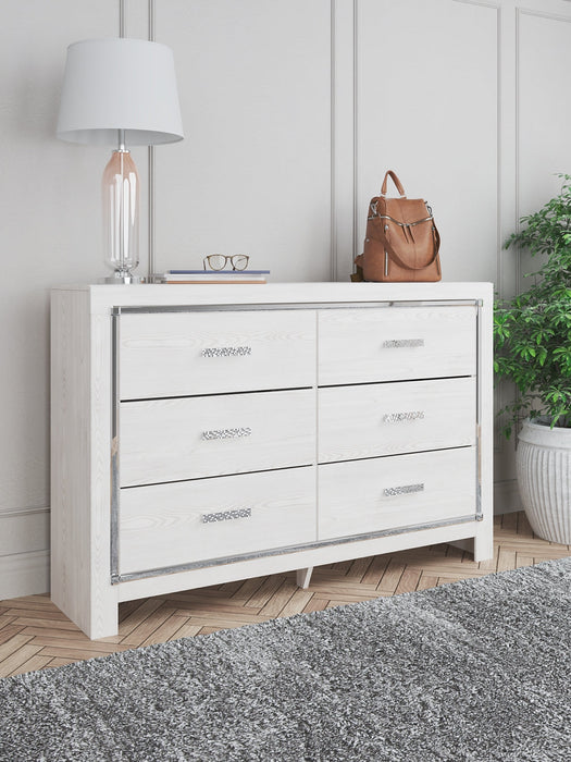 Altyra King Bookcase Headboard with Dresser Homeline Furniture