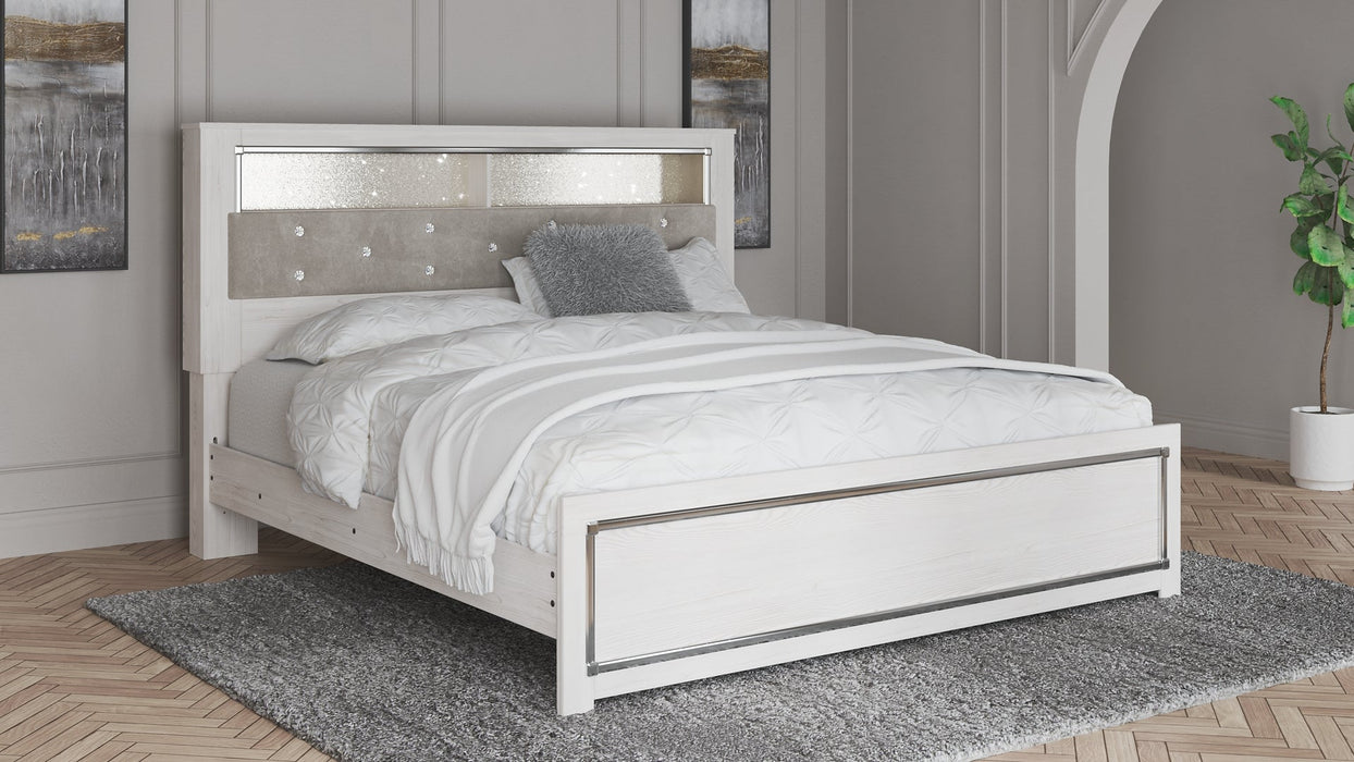 Altyra King Bookcase Headboard with Dresser Homeline Furniture