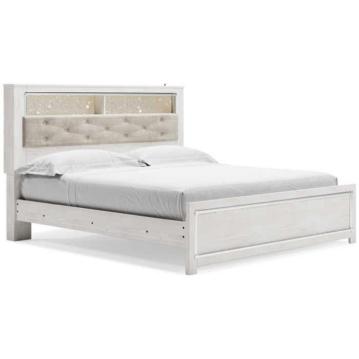 Altyra King Panel Bookcase Bed with Dresser Homeline Furniture