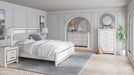 Altyra King Panel Bookcase Bed with Mirrored Dresser Homeline Furniture