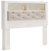 Altyra Queen Bookcase Headboard with Mirrored Dresser, Chest and Nightstand Homeline Furniture