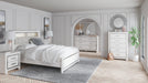 Altyra Queen Bookcase Headboard with Mirrored Dresser, Chest and Nightstand Homeline Furniture