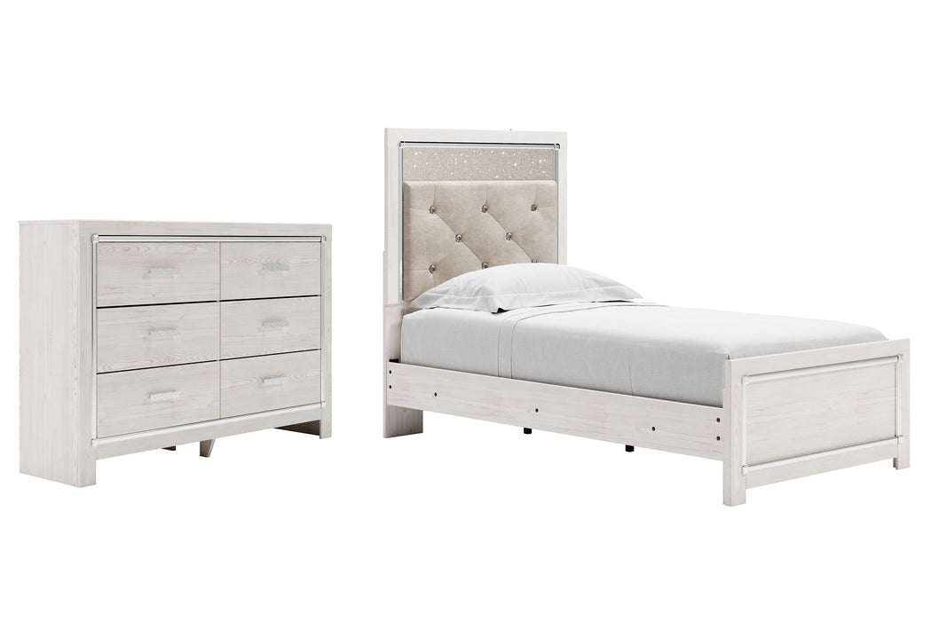 Altyra Twin Panel Bed with Dresser Homeline Furniture