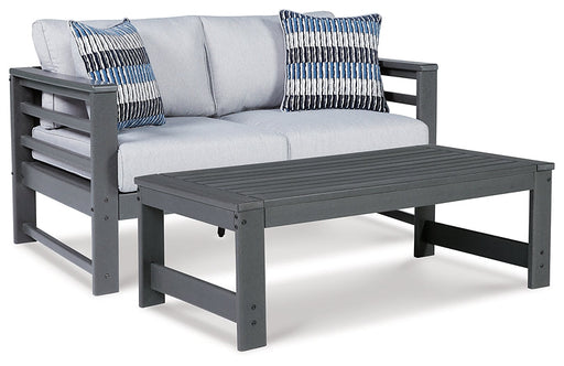 Amora Outdoor Loveseat with Coffee Table Homeline Furniture