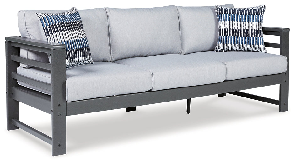 Amora Outdoor Sofa and Loveseat with Coffee Table and 2 End Tables Homeline Furniture