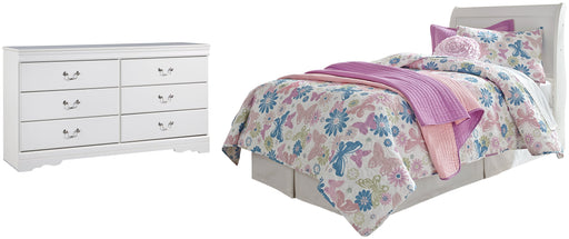 Anarasia Twin Sleigh Headboard with Dresser Homeline Furniture