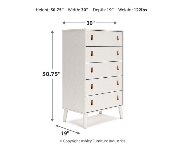 Aprilyn Queen Bookcase Headboard with Dresser and Chest Homeline Furniture