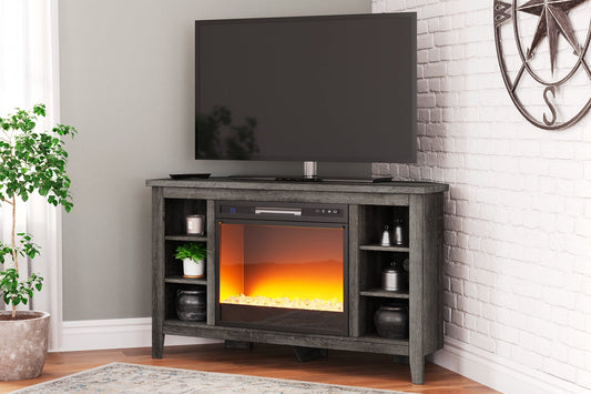 Arlenbry Corner TV Stand with Electric Fireplace Homeline Furniture