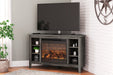 Arlenbry Corner TV Stand with Electric Fireplace Homeline Furniture