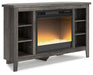 Arlenbry Corner TV Stand with Electric Fireplace Homeline Furniture